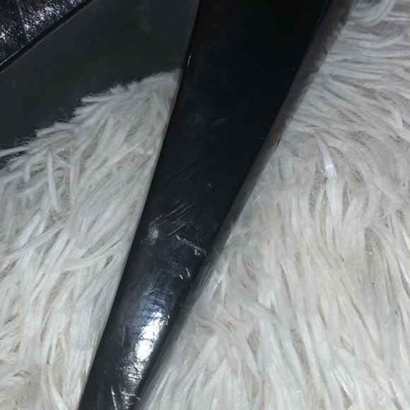 Steve Madden Harlow Leather Metallic Front Zip Studded Platform Stiletto 7.5 - Picture 7 of 16